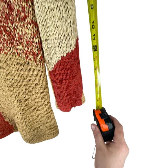 Sigrid Olsen Multicolor Patchwork Knit Sweater Women's Handmade M Artsy Casual - Picture 8 of 8